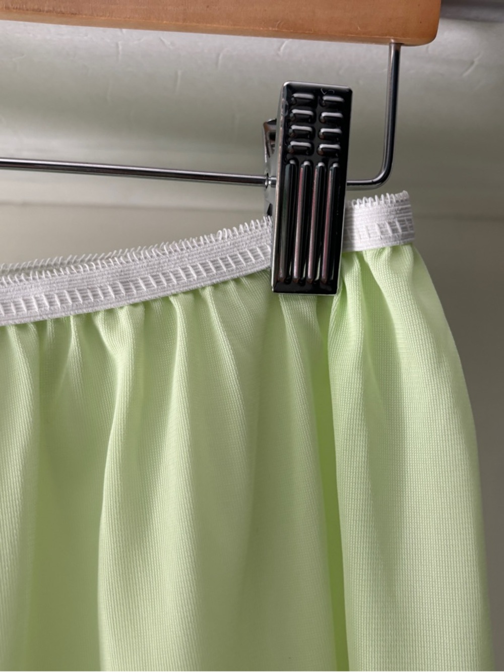 Vintage Pastel Green Lace Trim Half Slip Size XL - Picture 10 of 13